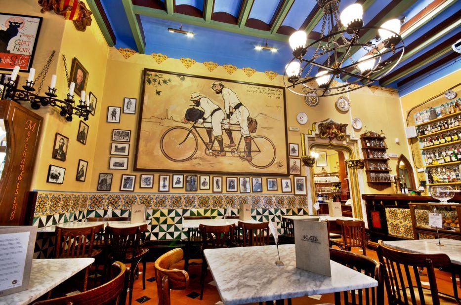 <strong>Els 4 Gats: </strong>Els 4 Gats, a cafe in Barcelona's Gothic Quarter, is renowned for being a popular hangout for Picasso and his artist contemporaries. 
